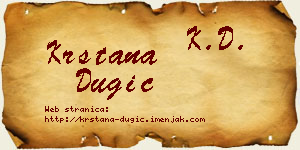 Krstana Dugić vizit kartica